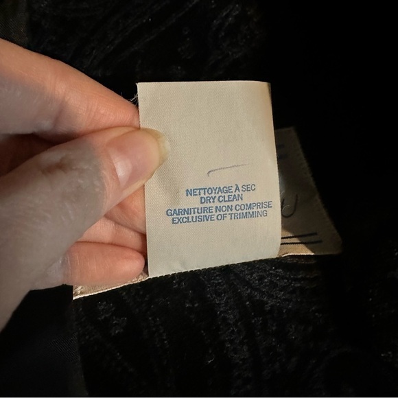 Vintage Le Chateau Evening Jacket Women's Black Velvet Paisley Button-Up Size M - Picture 7 of 7